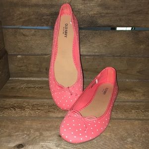 Barely worn Pink polka dot Flats